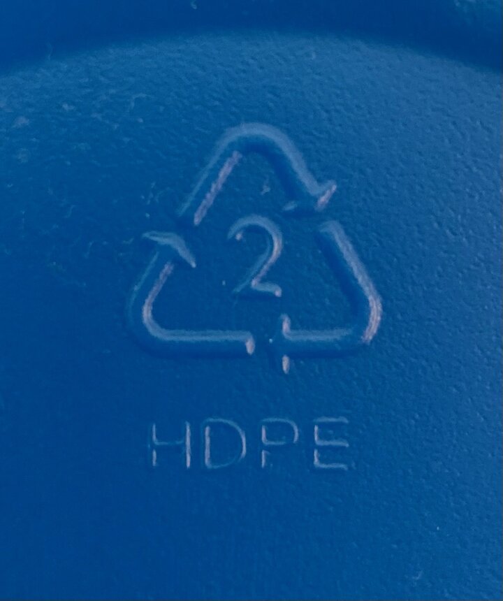 Plastic resin code number found on a plastic product